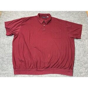 ENRO Polo Shirt Mens 4XL Red Cotton Polyester Jersey Pocket Knit Casual